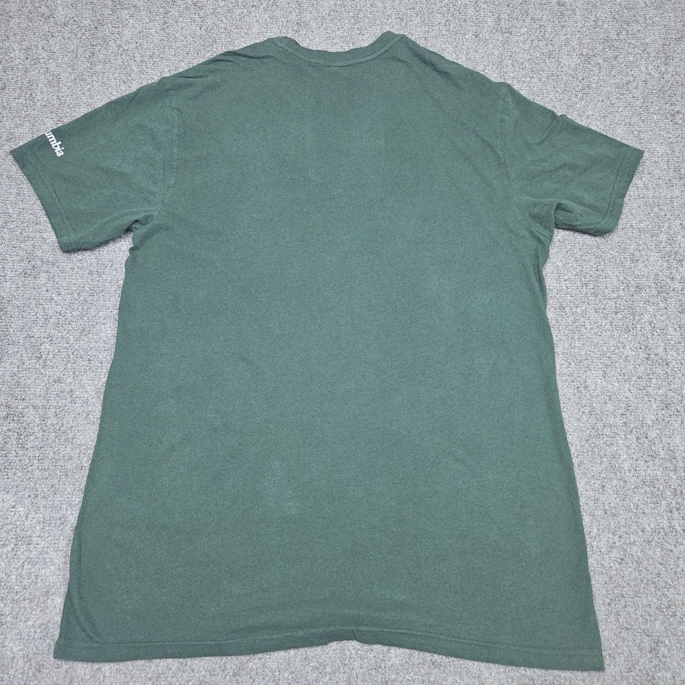 Columbia‎ Mountain TShirt Large Green Logo Cotton Outdoor Hiking Nature Casual - Picture 4 of 7